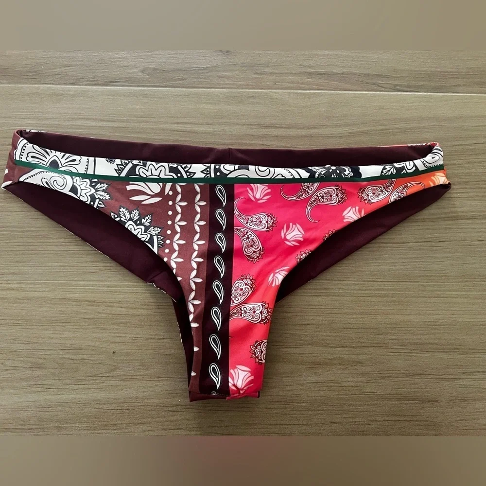 Agua Bendita Lola Free People Surf Bikini Bottoms Low Rise Cheeky Womens Med Lg